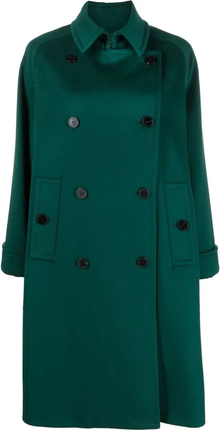 Double-Breasted Virgin Wool Coat