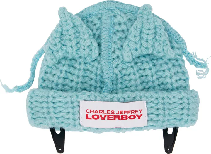 Charles Jeffrey Loverboy SSENSE Exclusive Blue Mini Chunky Ears Beanie Hair Clip