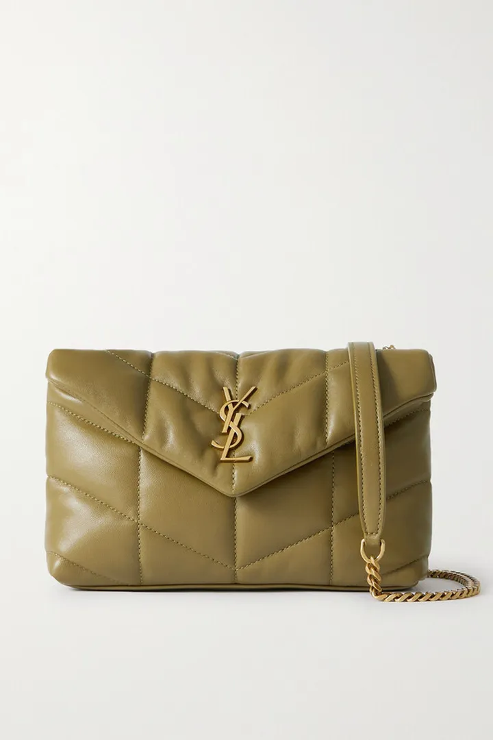 SAINT LAURENT - Loulou Puffer Toy Quilted Leather Shoulder Bag - Green