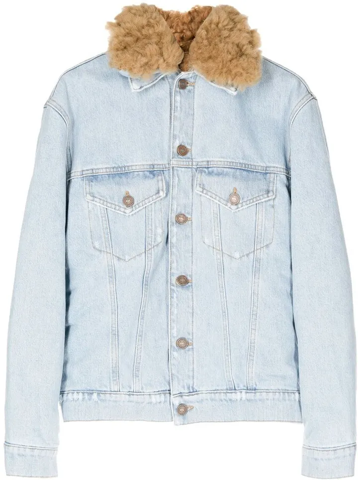Fur-Collared Denim Jacket