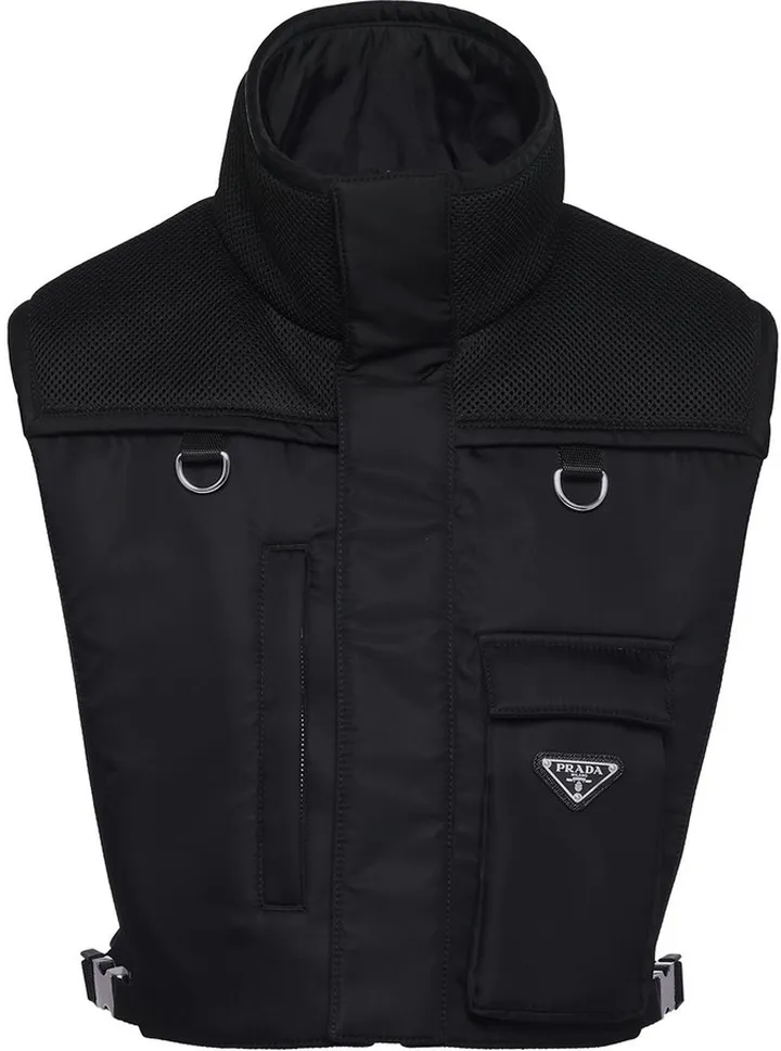 Triangle-Logo High-Neck Vest