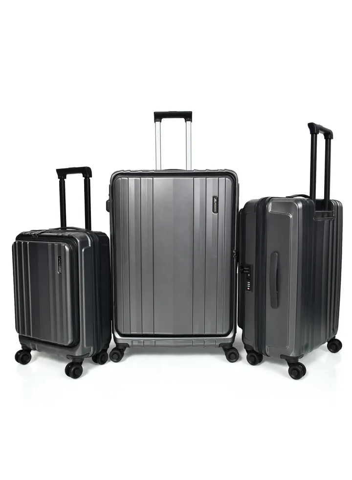 Travel bags from Morano, consisting of Three pieces, color (GREY)