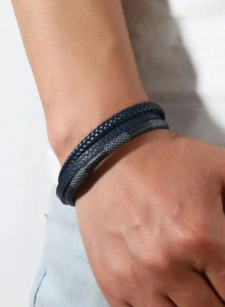 Elegant High Quality Of PU Leather Bracelet For Men