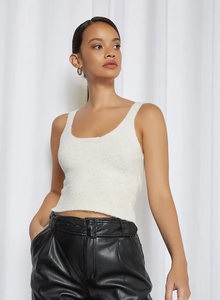 Knitted Crop Top Sugar Swizzle