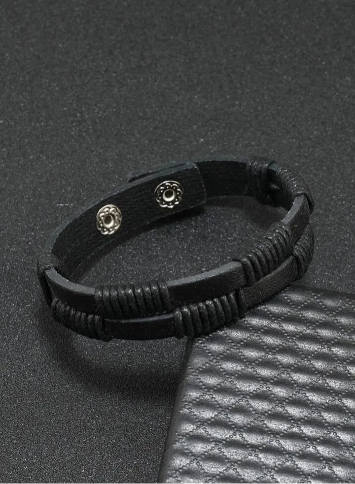 Elegant High Quality Of PU Leather Bracelet For Men