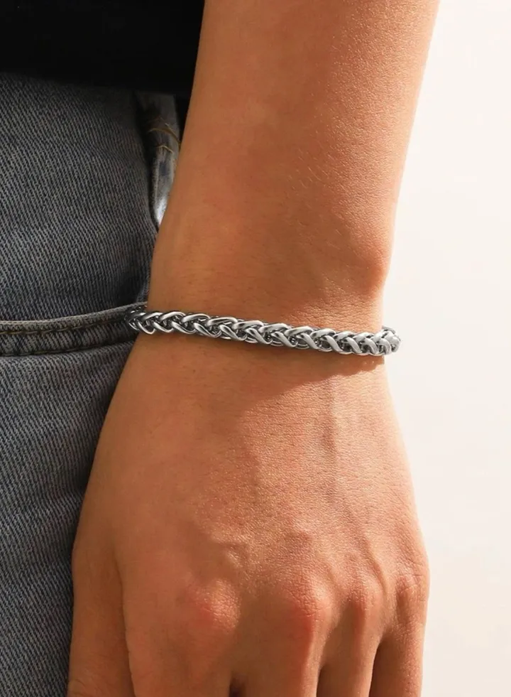 Elegant Stainless Steel Bracelet For Men Size 21cm