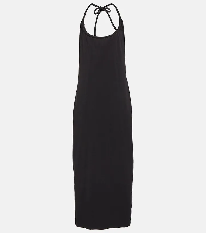 White Label halterneck jersey midi dress