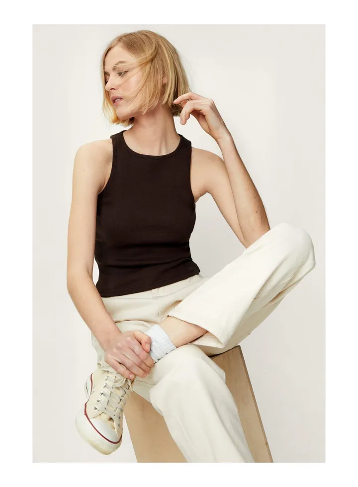 Premium Ribbed Racer Vest Top