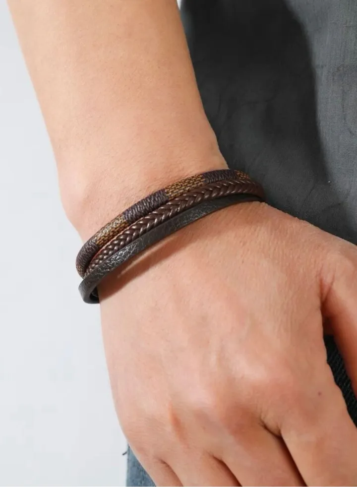 Elegant High Quality Of PU Leather Bracelet For Men