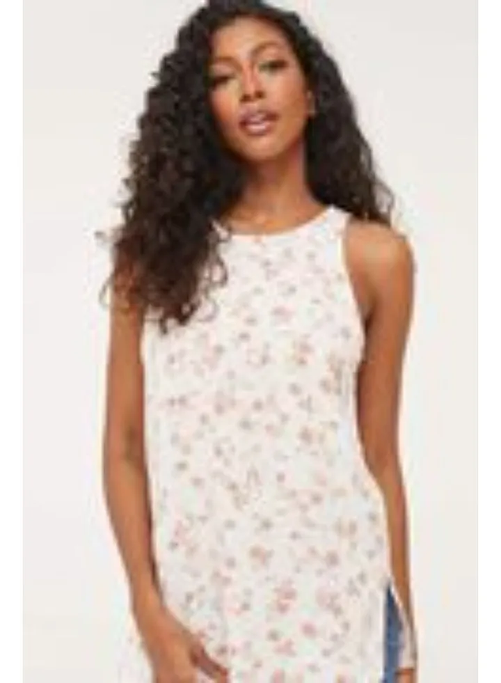 Loose Woven Tank Top White