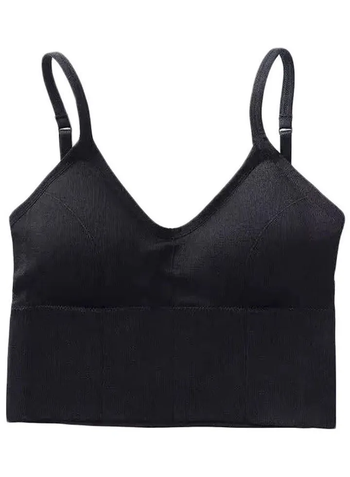 Backless Strap Vest Black
