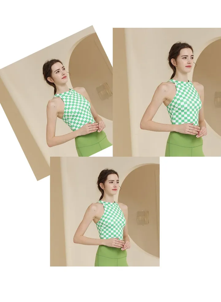 Cross Back Gym Fitness Yoga Sports half Vest (Three pieces)