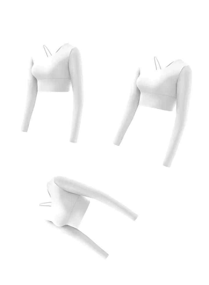 Back shock-proof sports bra Running fitness underwear Yoga long-sleeved shirt(Three pieces)