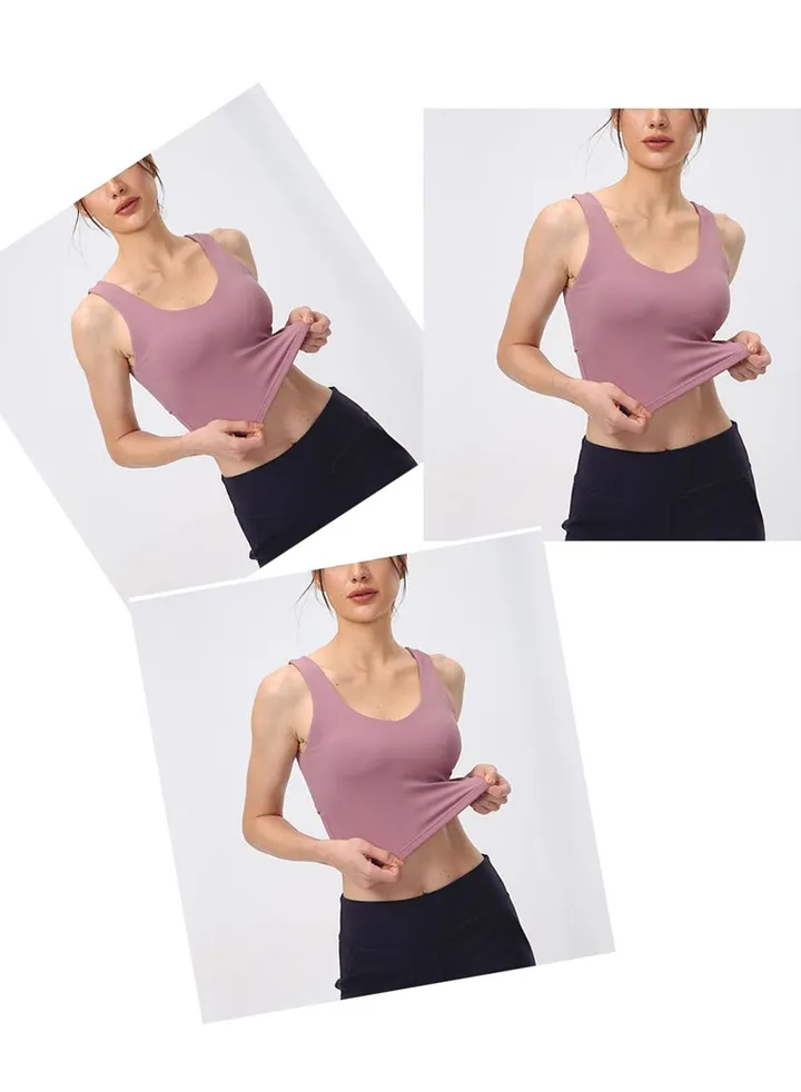 Straps cross running quick dry gym clothes tight yoga sports vest(Three pieces)