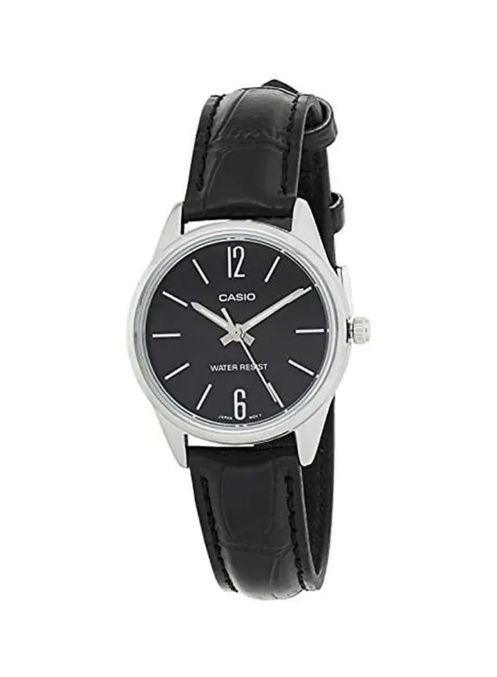 Women's Leather Analog Wrist Watch LTP-V005L-1BUDF