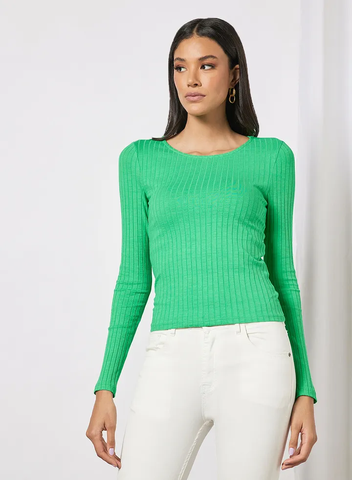 Long Sleeve Ribbed Top