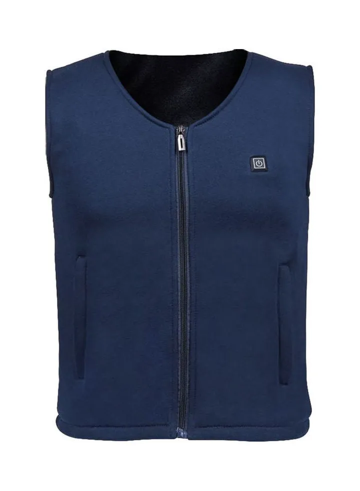 Unisex Winter Heating Warm Vest Navy Blue