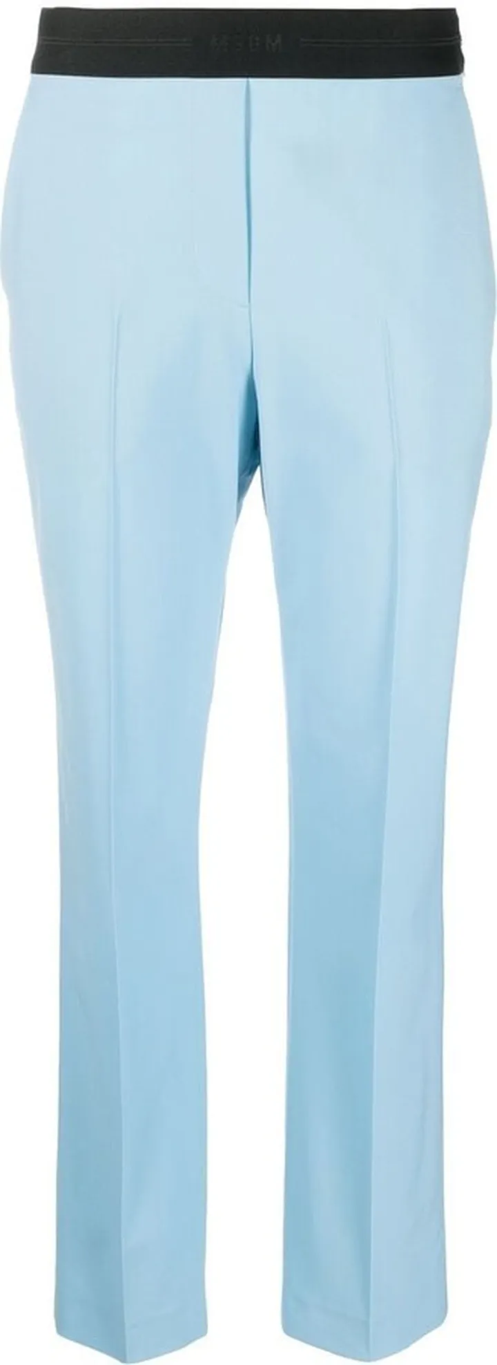 Straight-Leg Cropped Trousers