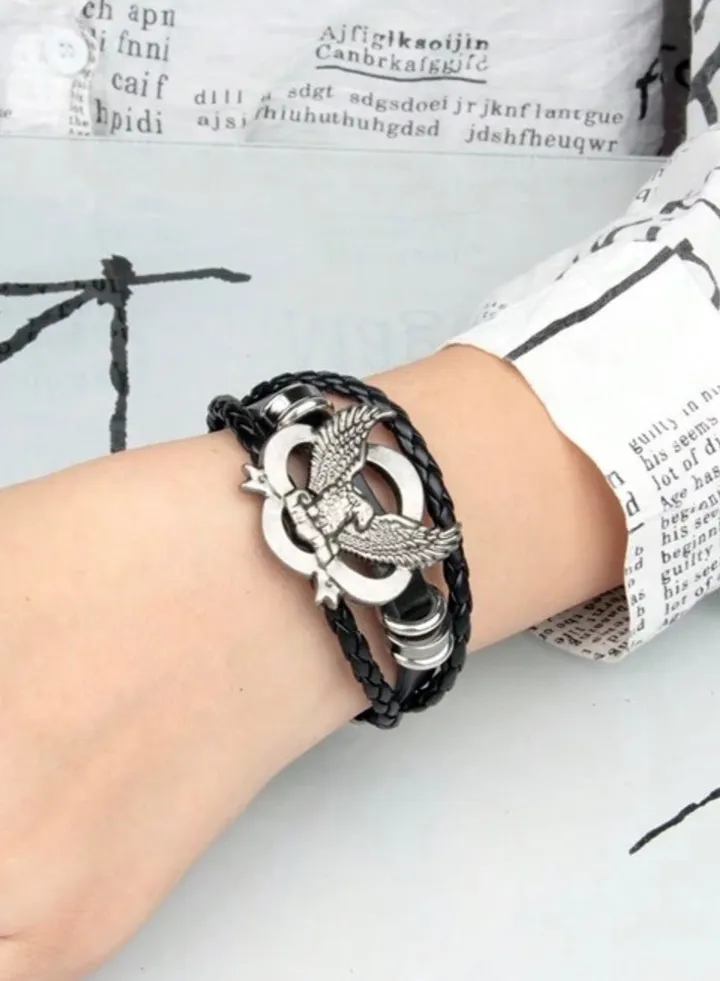 Elegant High Quality Of PU Leather Bracelet For Men