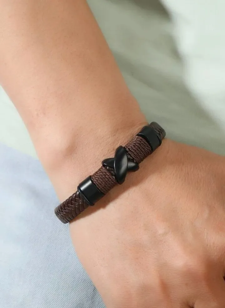 Elegant High Quality Of PU Leather Bracelet For Men