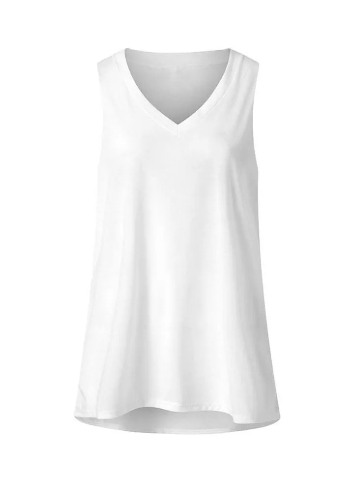 V Neck T-Shirt White