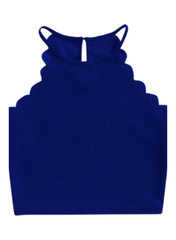 Sleeveless Vest Sling Top Sapphire