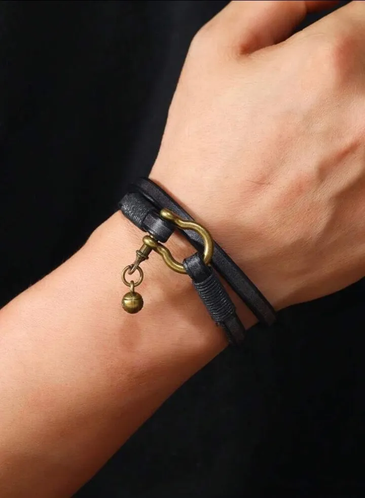 Men’s Bracelet Made Of High Quality PU Leather