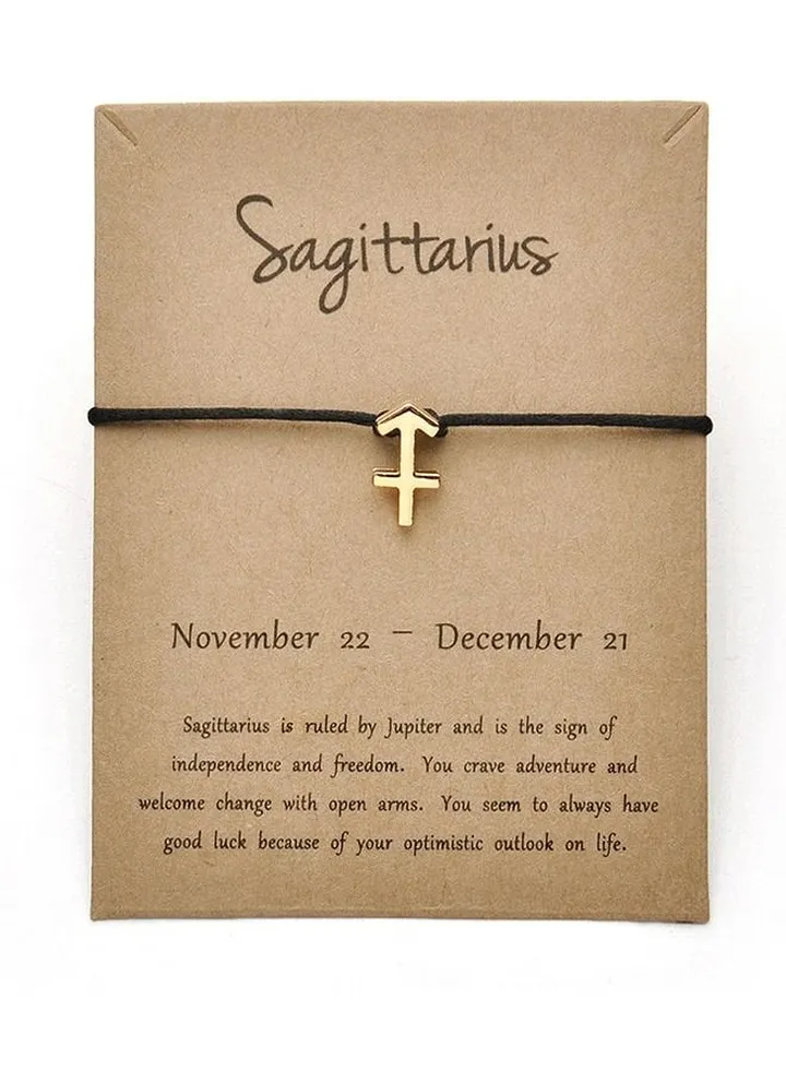 Sagittarius Zodiac Woven Rope Bracelet