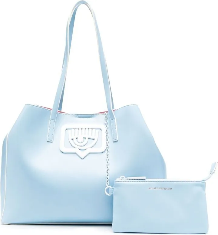 Eyelike-plaque tote bag