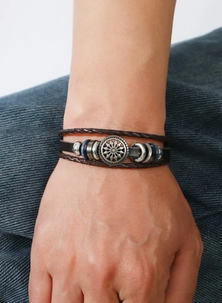 Elegant High Quality Of PU Leather Bracelet For Men
