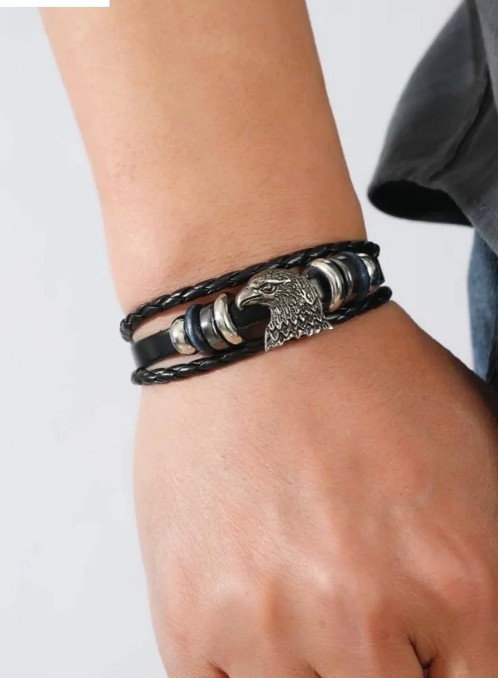 Elegant High Quality Of PU Leather Bracelet For Men