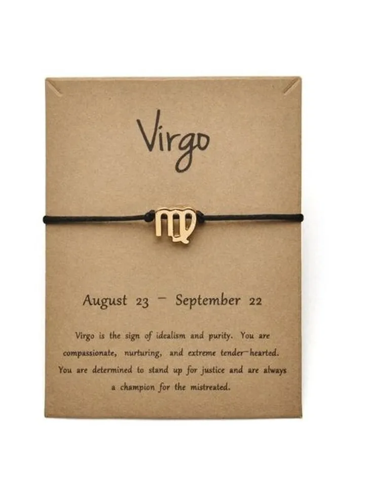 Virgo Zodiac Woven Rope Bracelet