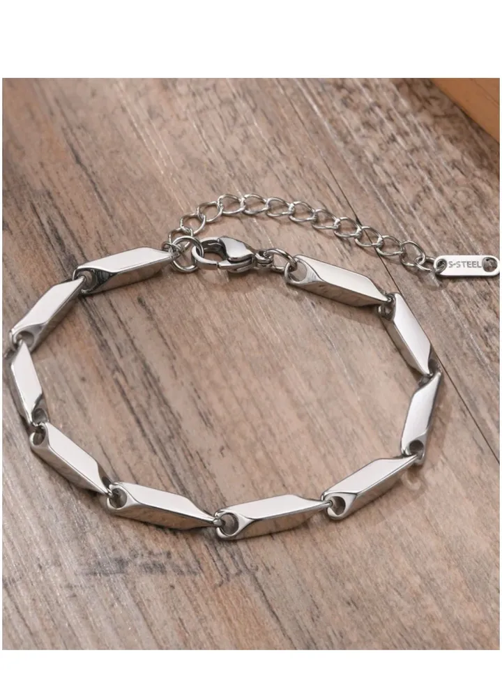 Silver Stainless Steel Bracelet For Unisex