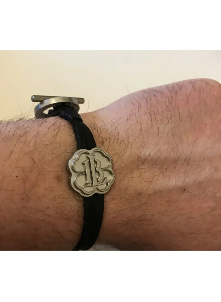 Lucky Brand Leather Keychain Bracelet For Unisex Made In USA