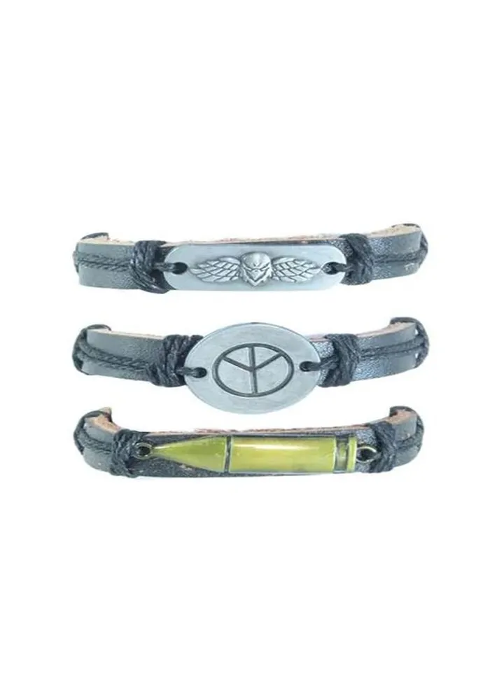 Pack of 3 Leather Bracelet
