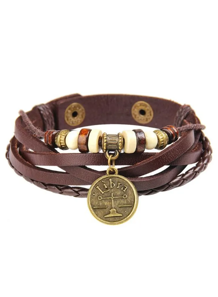 12 Constellations Beads Multilayer Bracelet with (Libra)