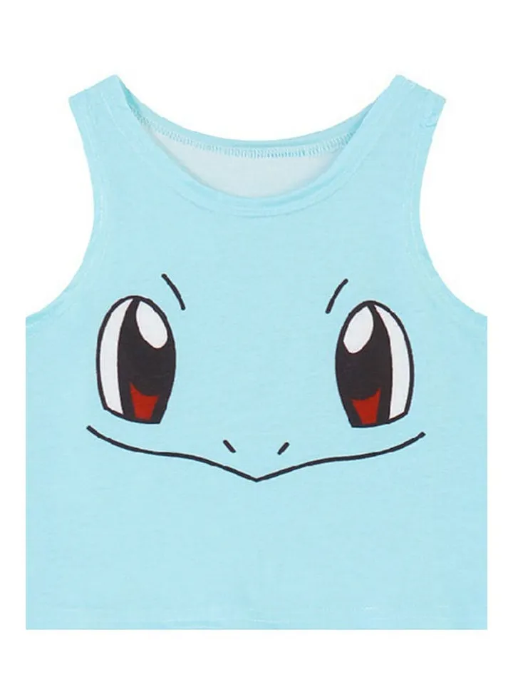 Cute Cartoon Sleeveless Bare Multicolour