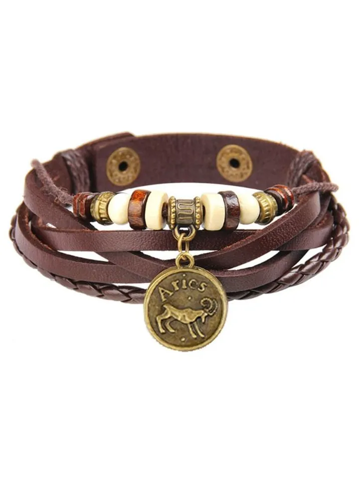 12 Constellations Beads Multilayer Bracelet with (Aries)