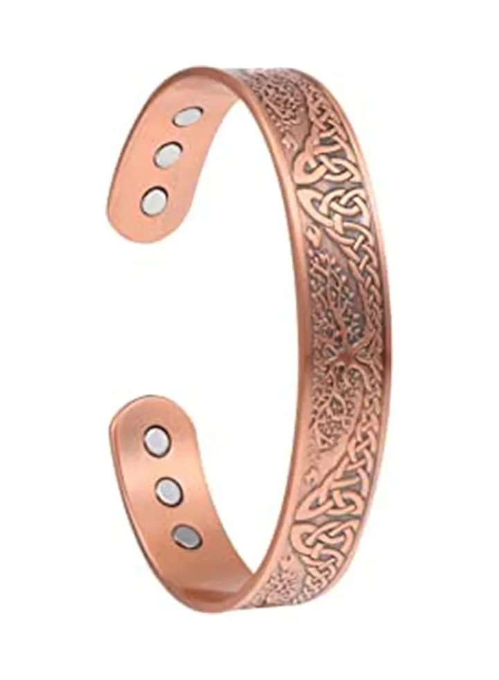Pure Copper Magnetic Bracelet Magnetic Therapy Bracelet Magnetic Healing Bracelet Cuff Bracelet Energy Healing Bracelet for Women Men Joint Pain Arthritis Relief
