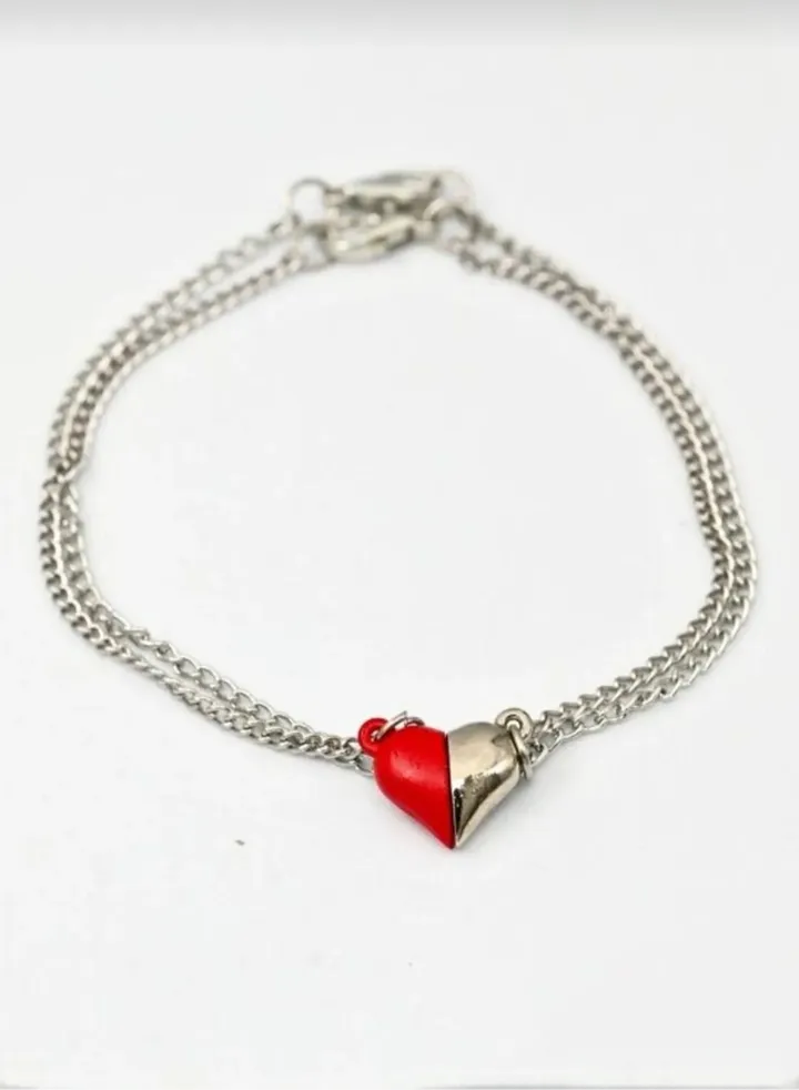 Heart Shaped Magnetic Couple Bracelet