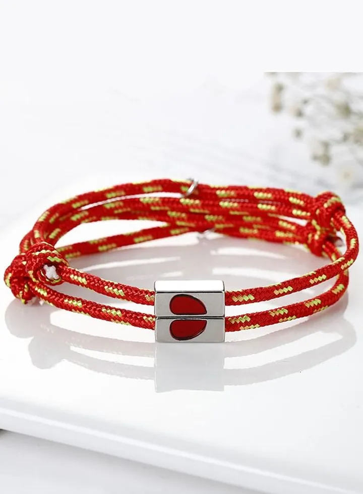 2-Piece Magnetic Heart Alloy Bracelet