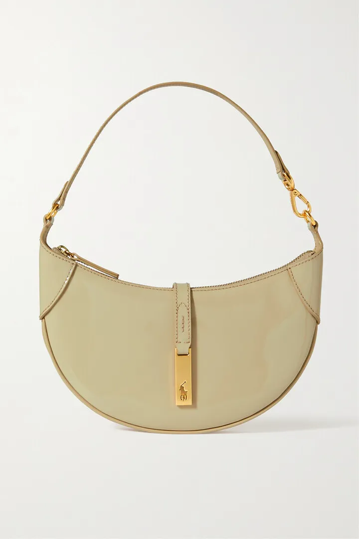 Polo Ralph Lauren - Polo Id Mini Patent-leather Shoulder Bag - Neutrals