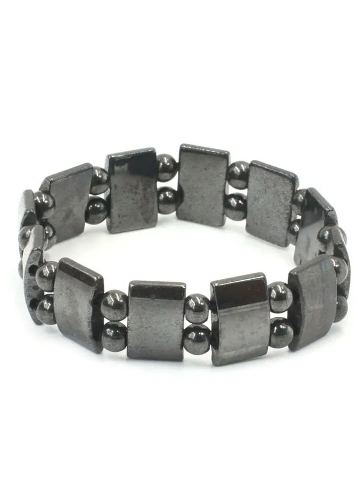 Hematite Studded Men Bracelet