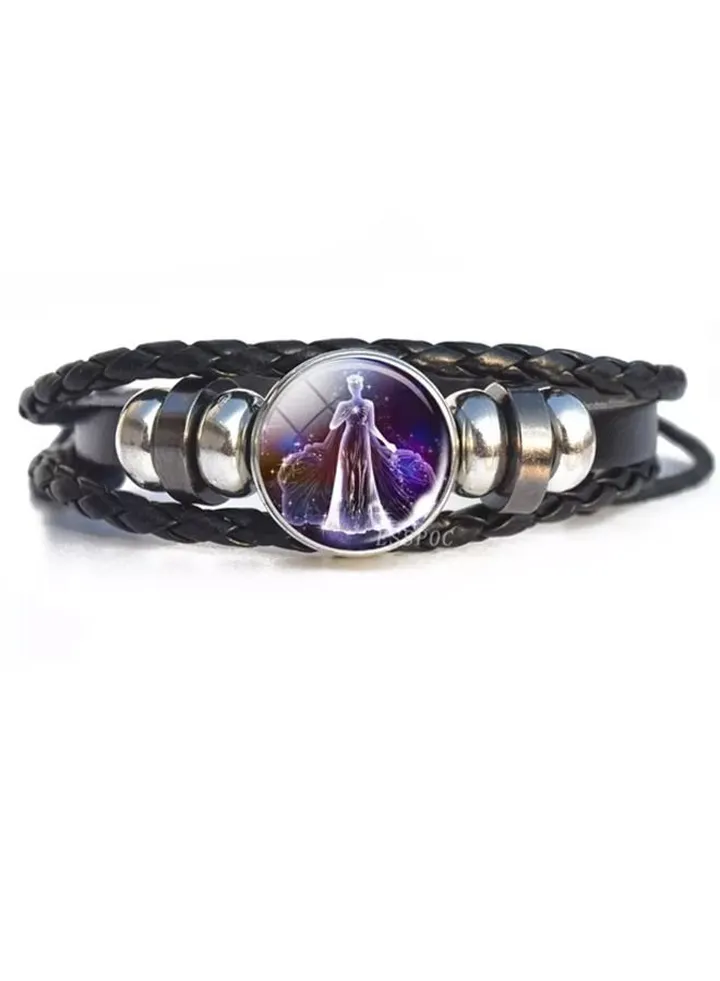 Gemstone Horoscope Leather Bracelet