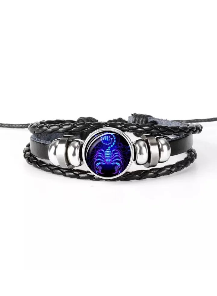 Gemstone Horoscope Leather Bracelet
