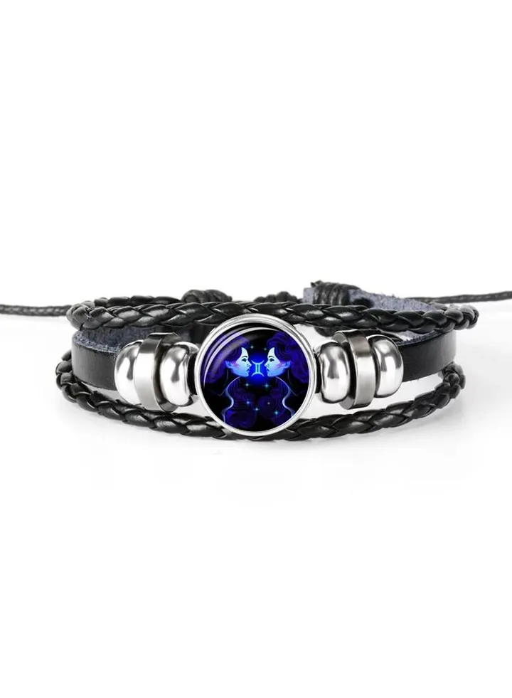 Gemstone Horoscope Leather Bracelet