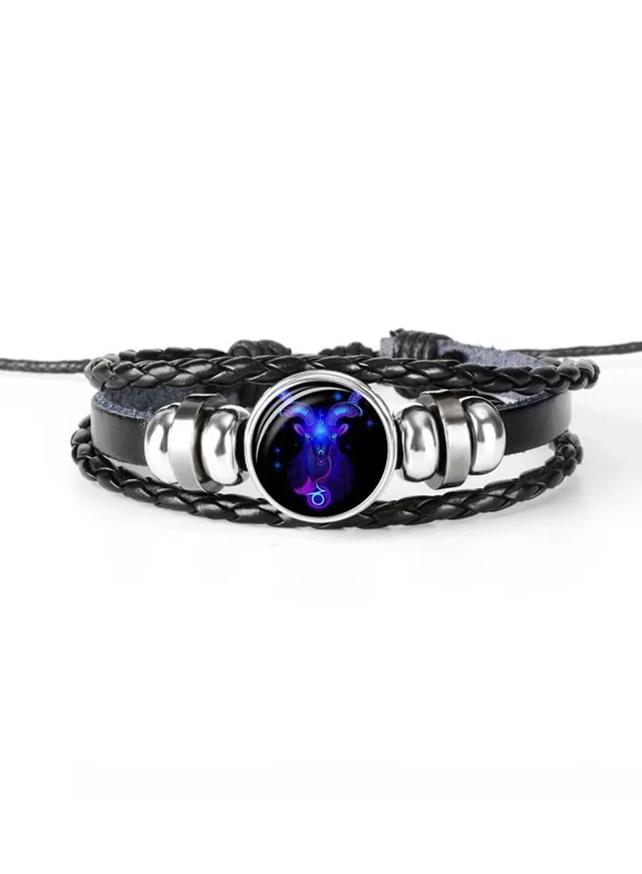 Gemstone Horoscope Leather Bracelet