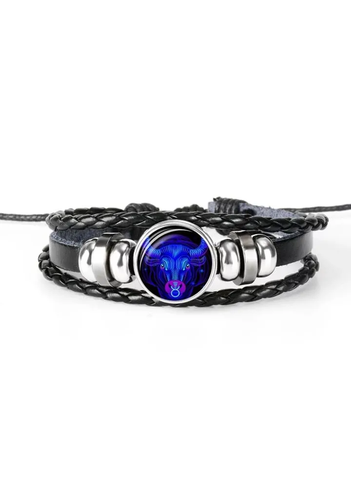 Gemstone Horoscope Leather Bracelet