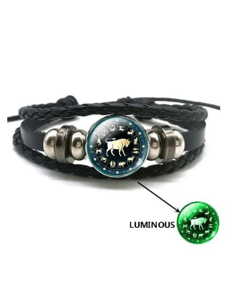 Gemstone Horoscope Leather Bracelet