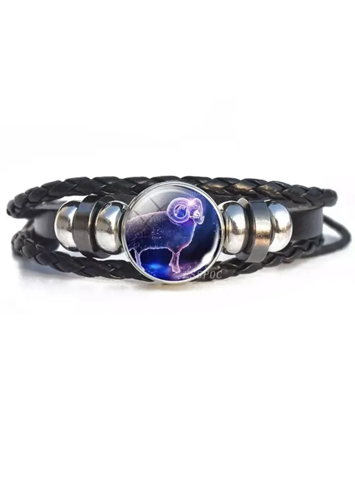 Gemstone Horoscope Leather Bracelet